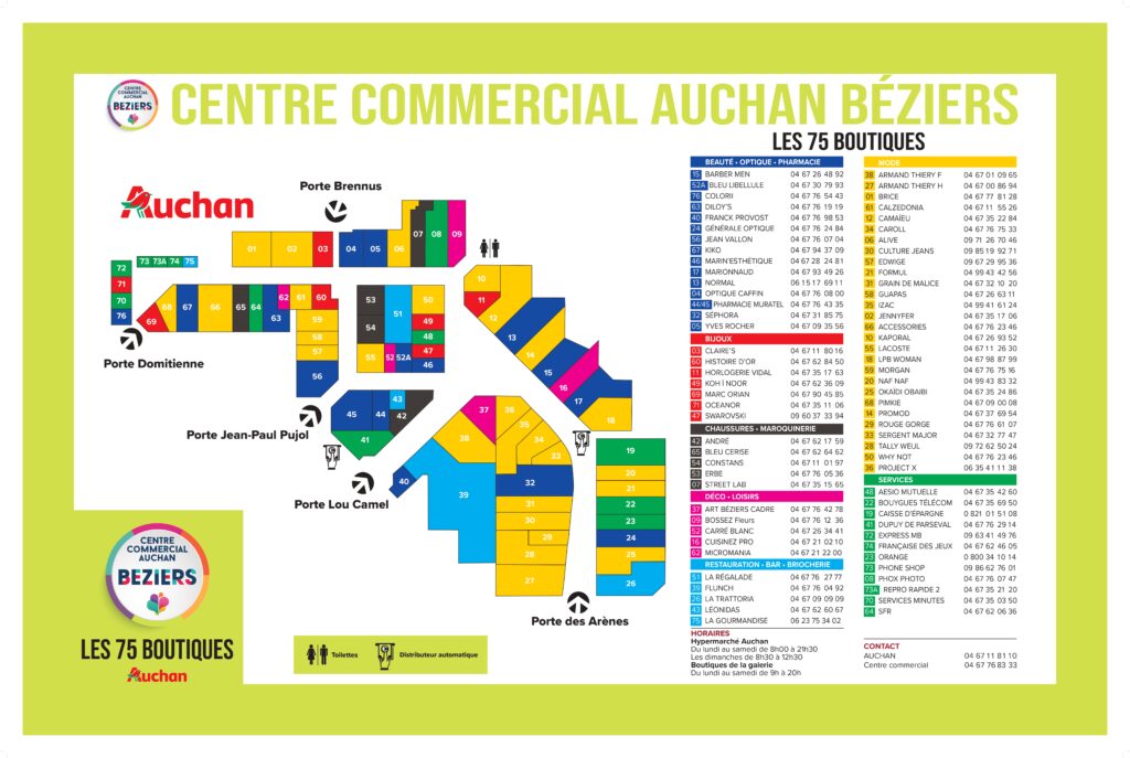 plan auchan tours nord